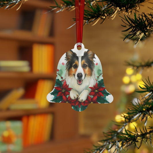 Collie Double-Sided Metal Bell Ornament: Celebrate the Elegance and Intelligence