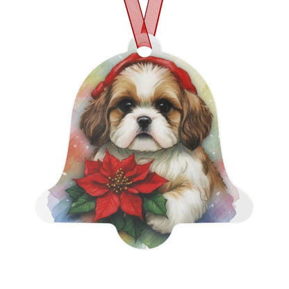 Shih Tzu Double-Sided Metal Bell Ornament: Celebrate the Elegance and Warmth