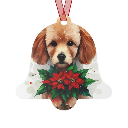 Poodle Double-Sided Metal Bell Ornament: Ring in the Holidays with Poodle Perfection!