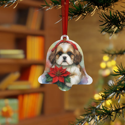 Shih Tzu Double-Sided Metal Bell Ornament: Celebrate the Elegance and Warmth