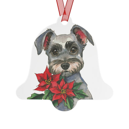 Miniature Schnauzer Double-Sided Metal Bell Ornament: Celebrate the Character and Charm