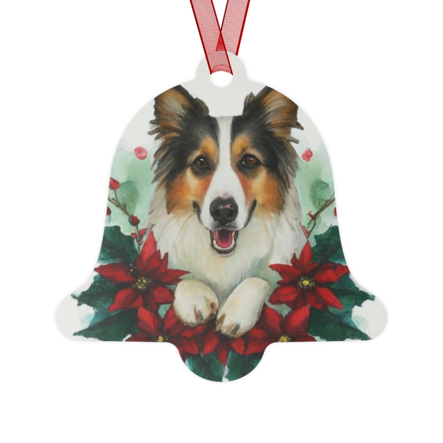 Collie Double-Sided Metal Bell Ornament: Celebrate the Elegance and Intelligence