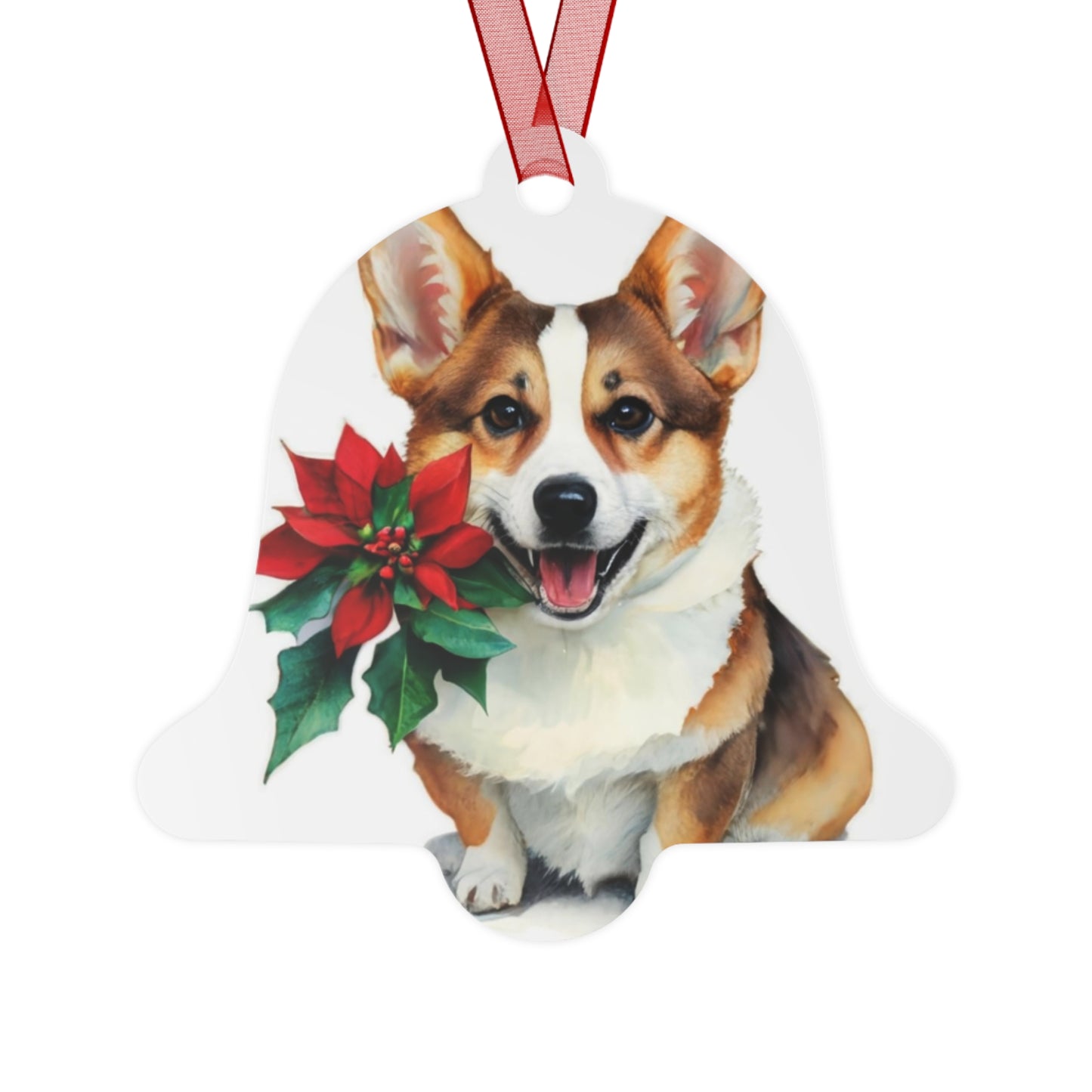 Corgi Double-Sided Metal Bell Ornament: Ring in the Holidays with Corgi Charisma