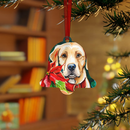 Labrador Retriever Double-Sided Metal Bell Ornament: Jingle All the Way with Your Loyal Lab