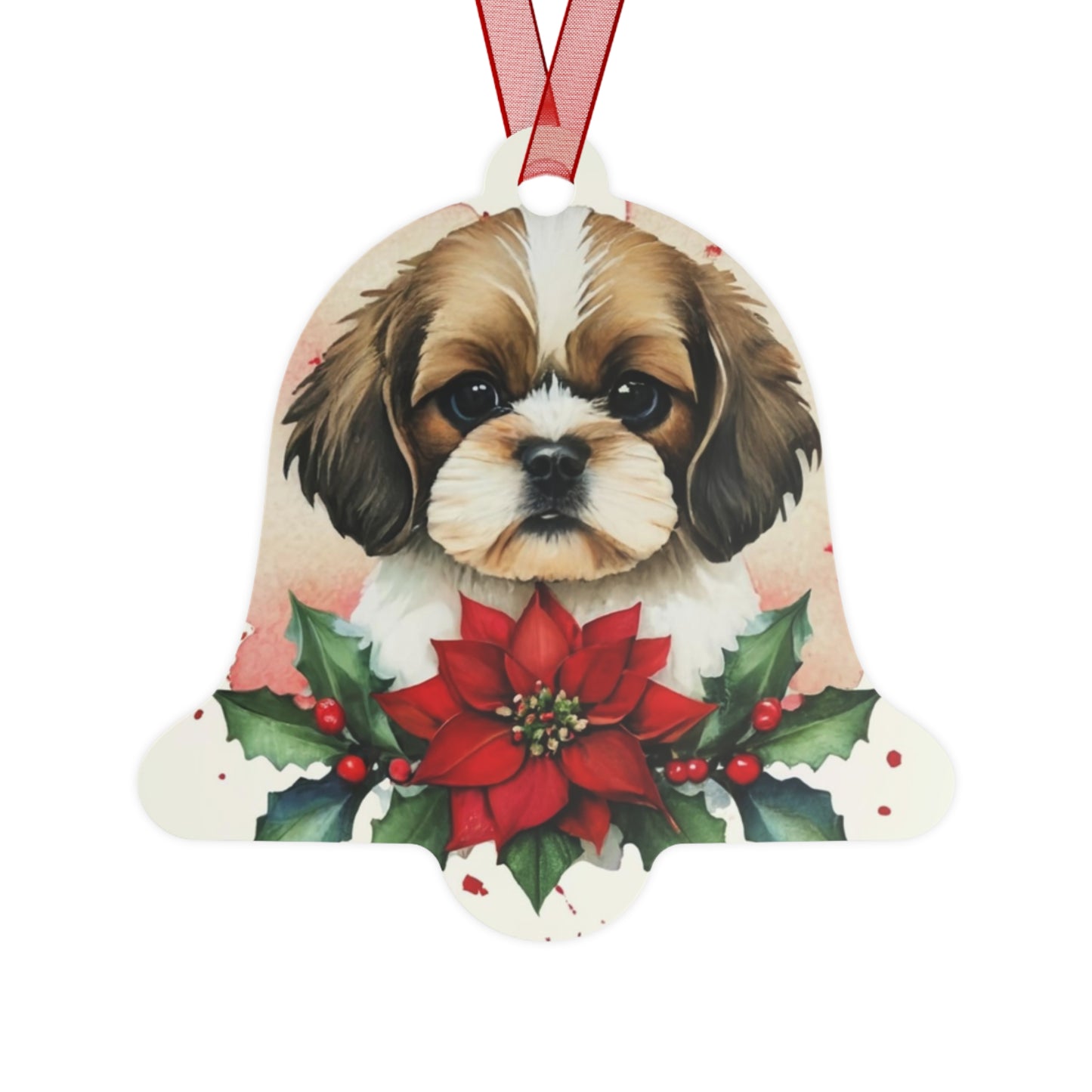 Shih Tzu Double-Sided Metal Bell Ornament: Celebrate the Elegance and Warmth