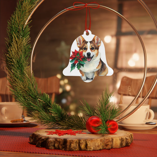 Corgi Double-Sided Metal Bell Ornament: Ring in the Holidays with Corgi Charisma