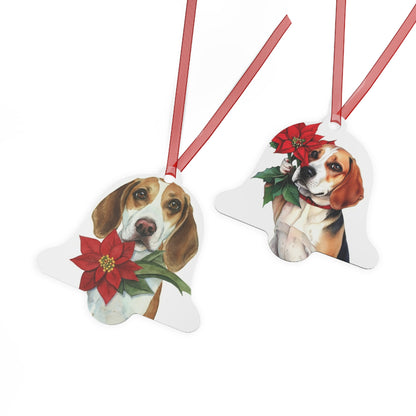 Beagle Double-Sided Metal Bell Ornament: Celebrate the Beagle's Playful Spirit