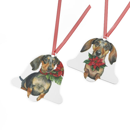 Dachshund Double-Sided Metal Bell Ornament: Celebrate the Dachshund's Delightful Charm