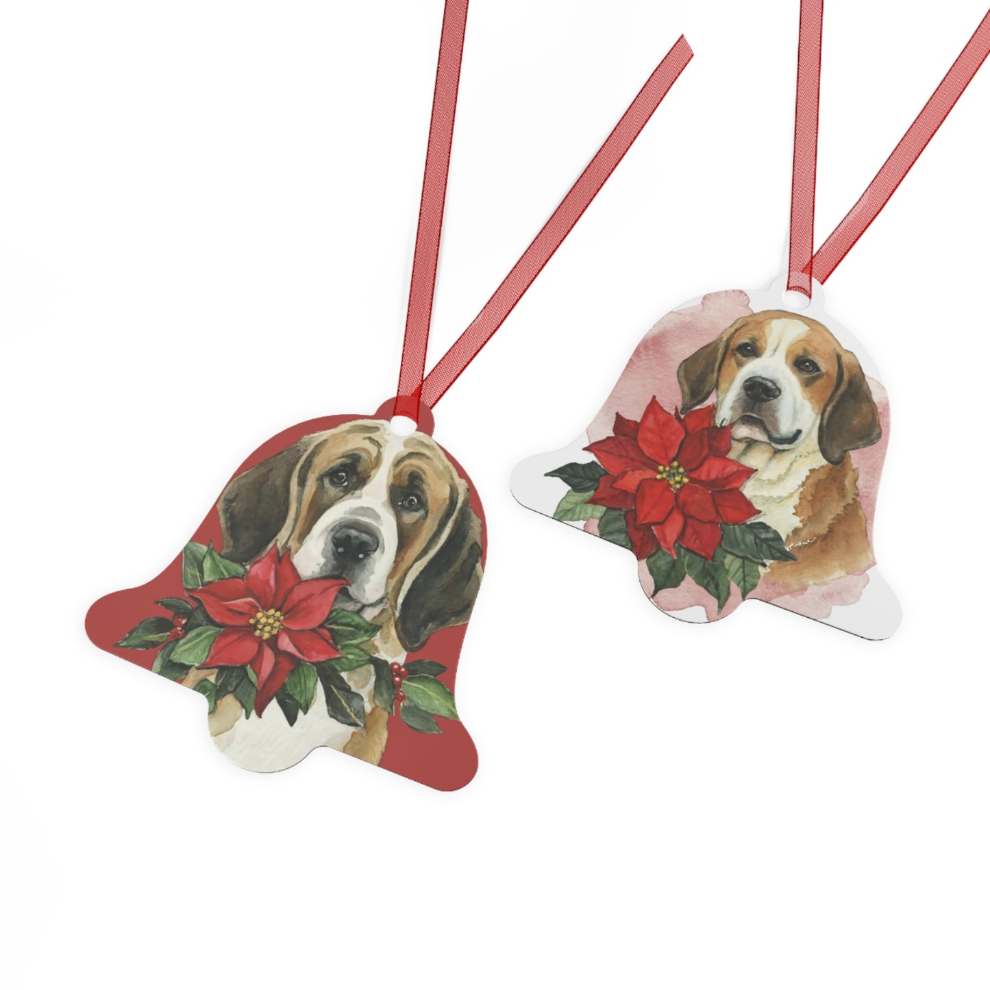 St. Bernard Metal Bell-Shaped Ornament: A Heartwarming Holiday Tribute