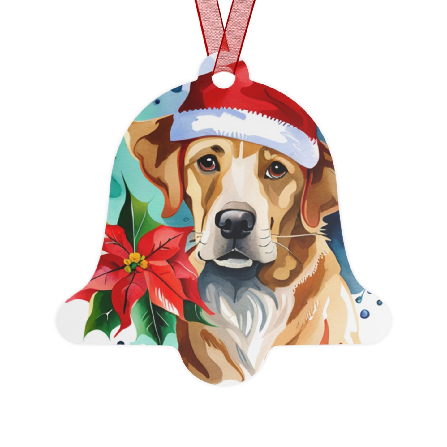 Labrador Retriever Double-Sided Metal Bell Ornament: Jingle All the Way with Your Loyal Lab