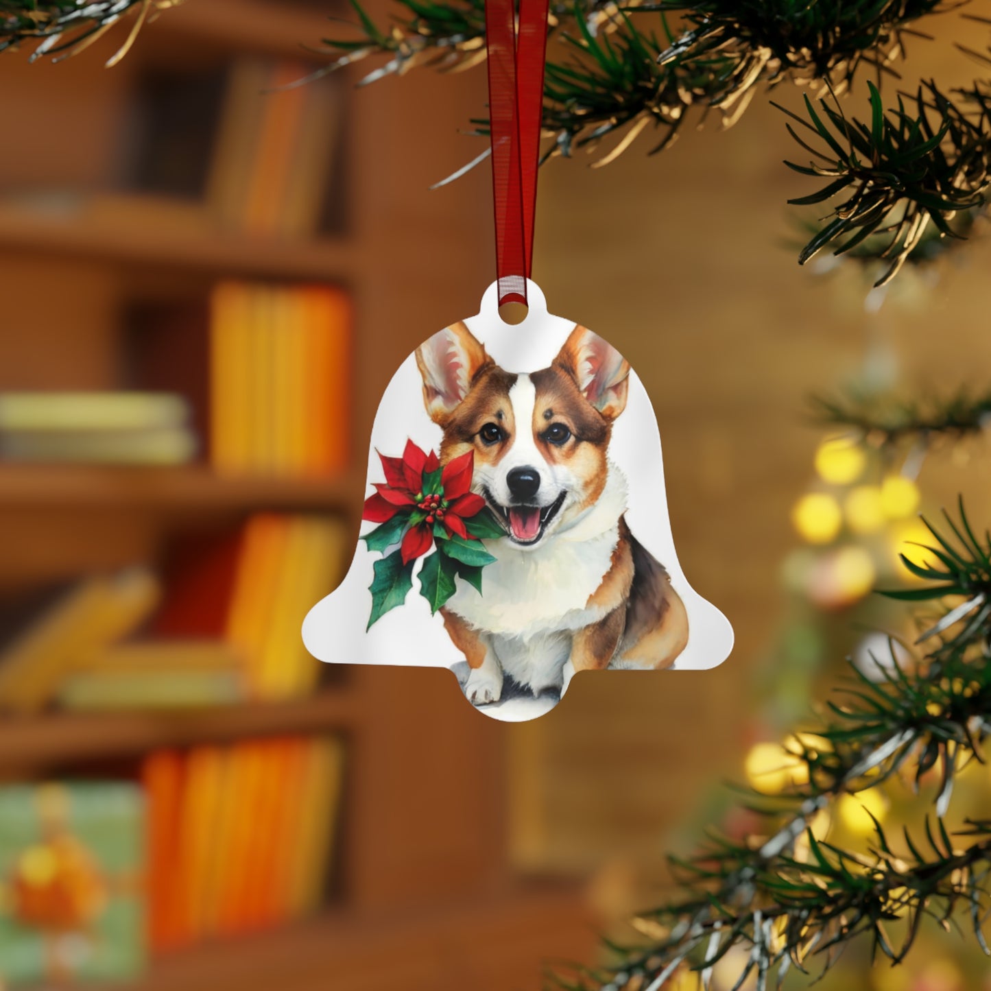 Corgi Double-Sided Metal Bell Ornament: Ring in the Holidays with Corgi Charisma