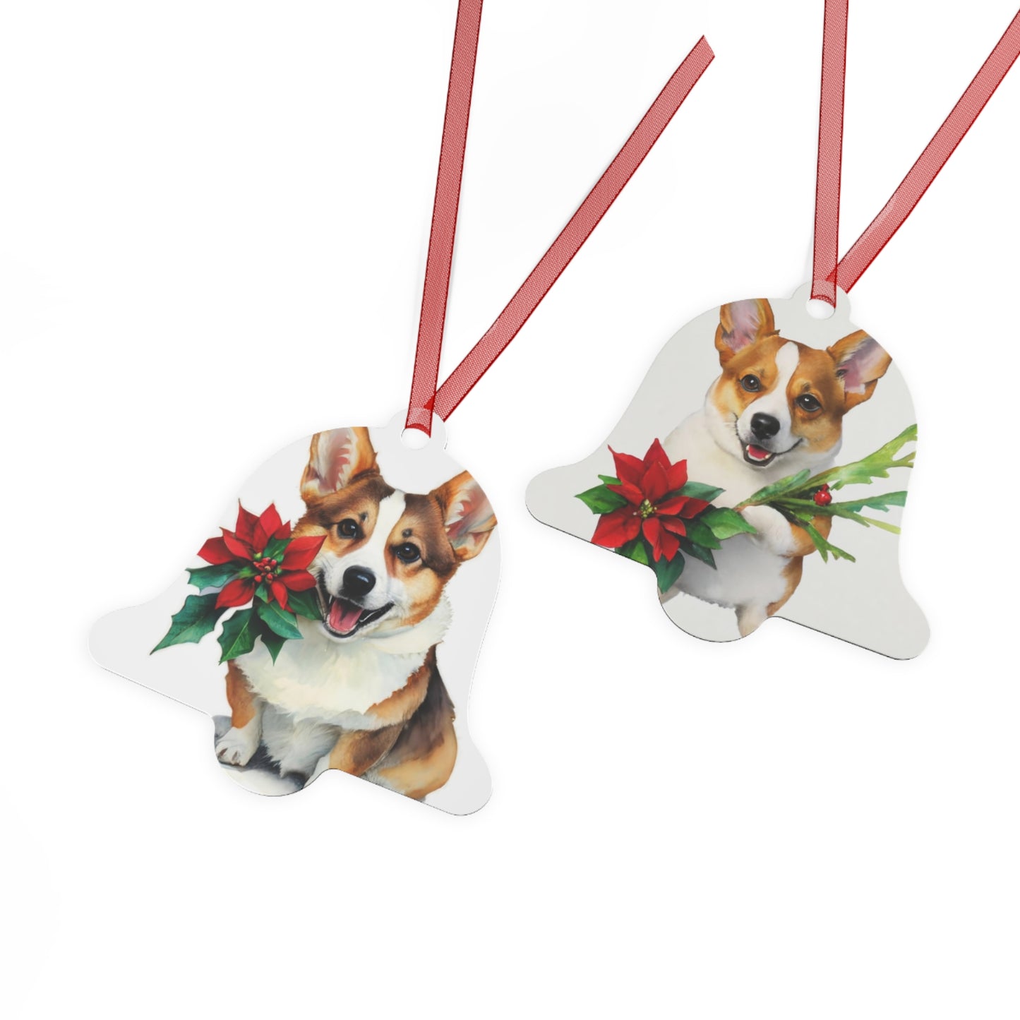 Corgi Double-Sided Metal Bell Ornament: Ring in the Holidays with Corgi Charisma