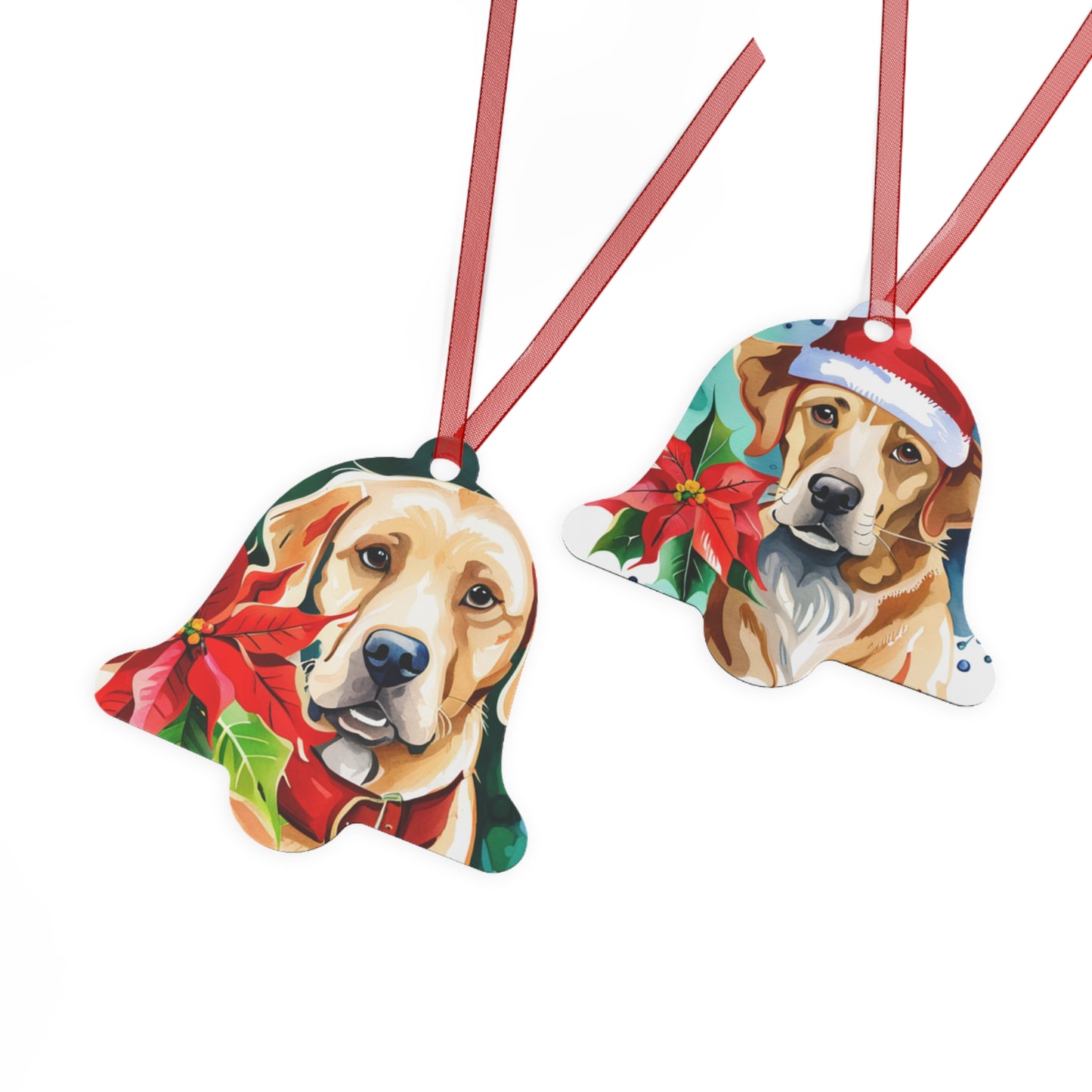 Labrador Retriever Double-Sided Metal Bell Ornament: Jingle All the Way with Your Loyal Lab