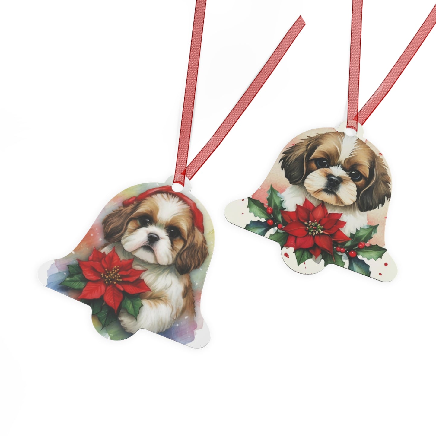 Shih Tzu Double-Sided Metal Bell Ornament: Celebrate the Elegance and Warmth