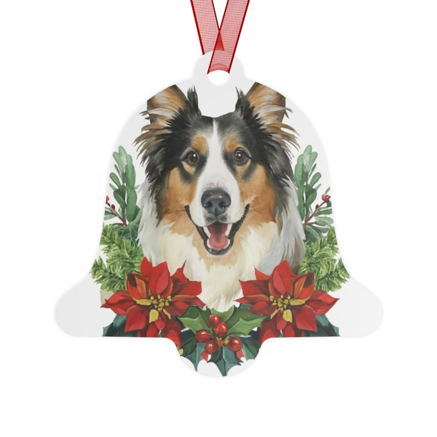 Collie Double-Sided Metal Bell Ornament: Celebrate the Elegance and Intelligence