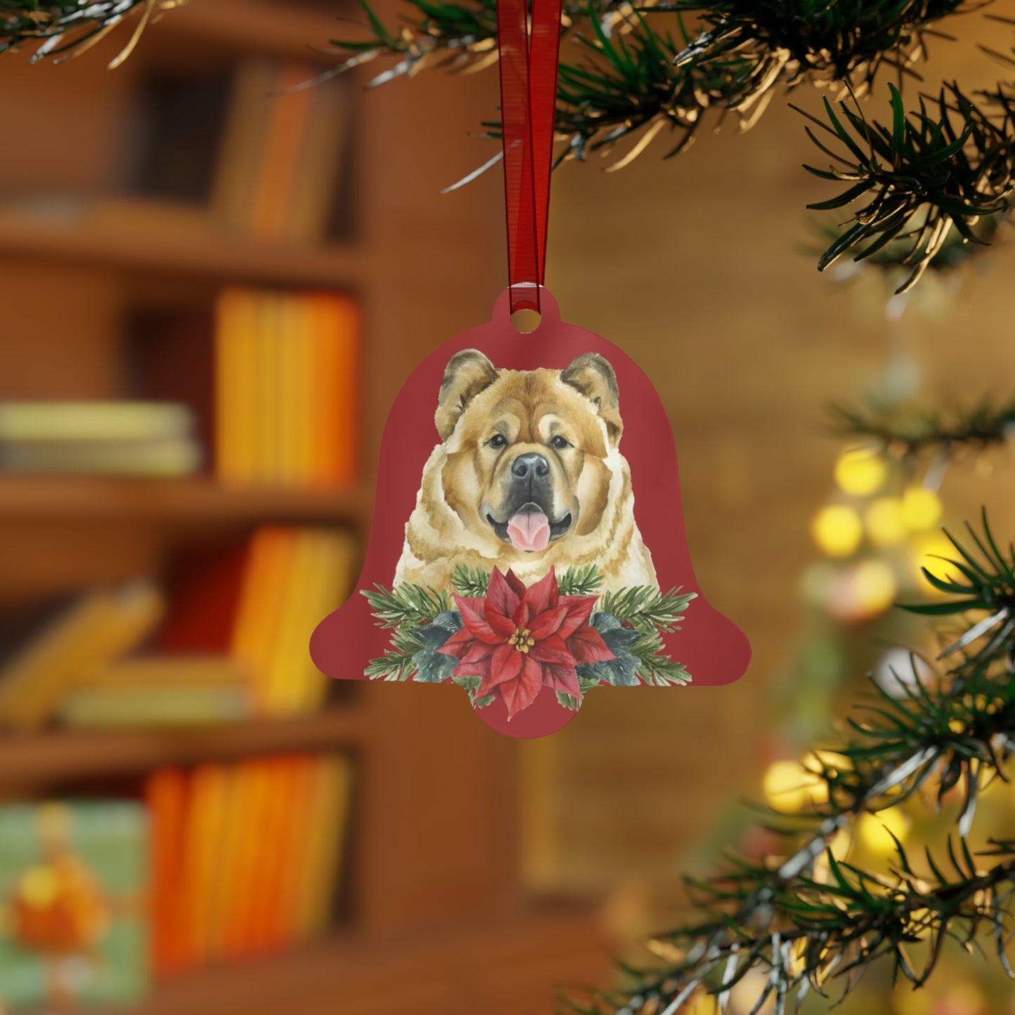 Chow Chow Metal Bell-Shaped Ornament: Celebrate the Grace and Elegance