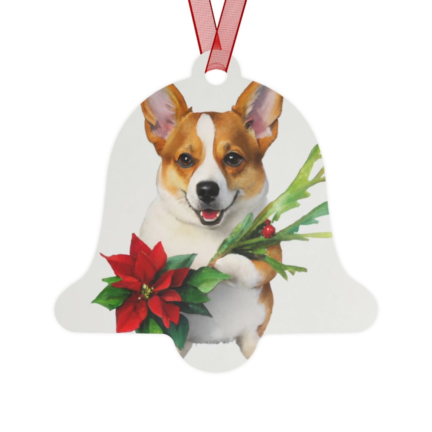 Corgi Double-Sided Metal Bell Ornament: Ring in the Holidays with Corgi Charisma