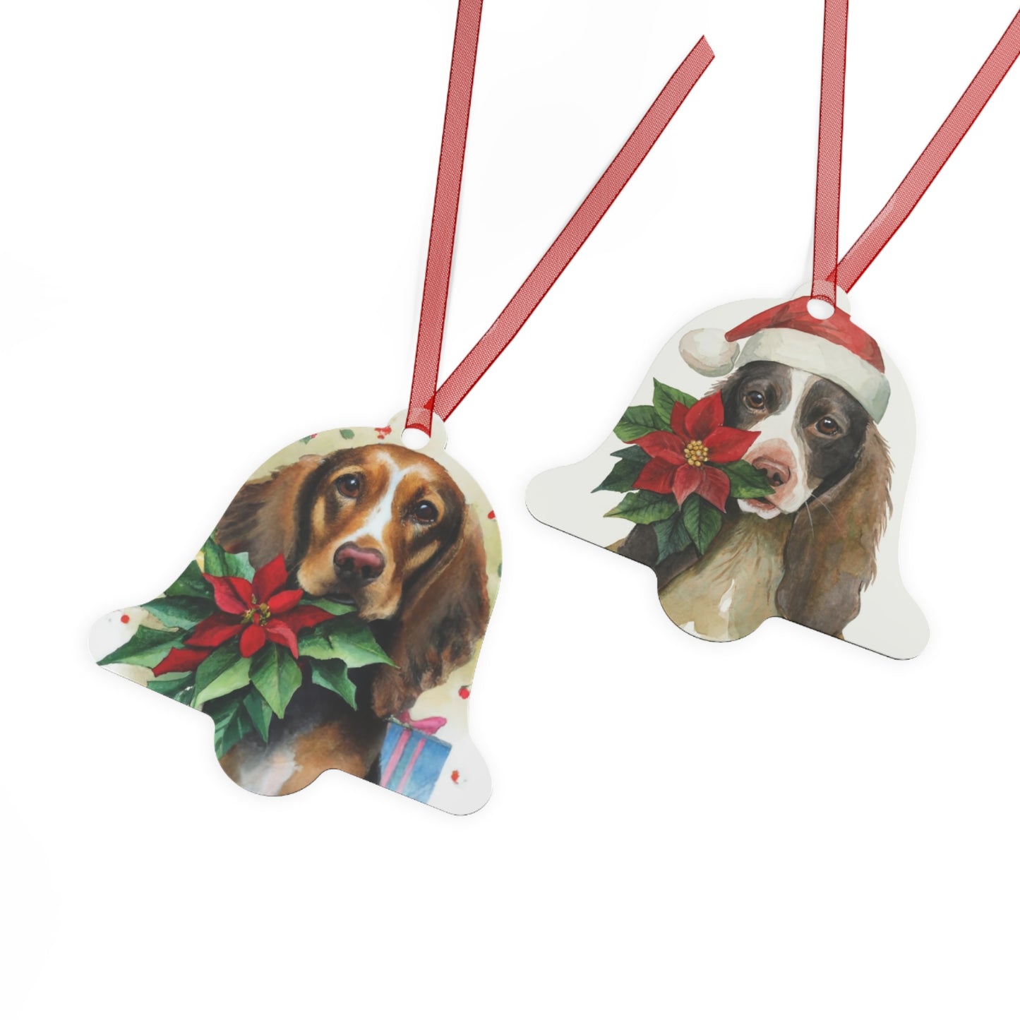 Cocker Spaniel Double-Sided Metal Bell Ornament: Celebrate the Elegance and Enthusiasm