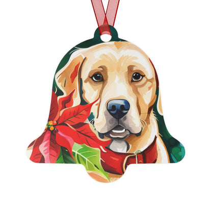 Labrador Retriever Double-Sided Metal Bell Ornament: Jingle All the Way with Your Loyal Lab