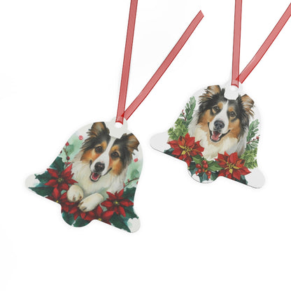 Collie Double-Sided Metal Bell Ornament: Celebrate the Elegance and Intelligence