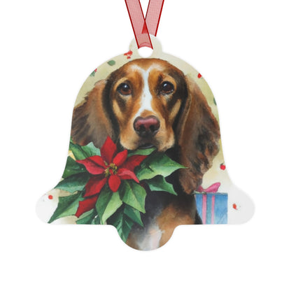 Cocker Spaniel Double-Sided Metal Bell Ornament: Celebrate the Elegance and Enthusiasm