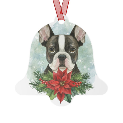 Boston Terrier Double-Sided Metal Bell Ornament: Celebrate the Character and Charm