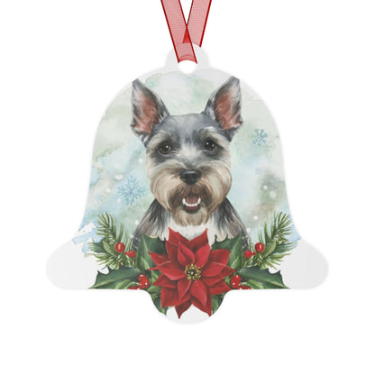 Miniature Schnauzer Double-Sided Metal Bell Ornament: Celebrate the Character and Charm