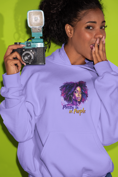 Pretty in Purple Hoodie - Cozy Heavy Blend Sweatshirt for Everyday Wear