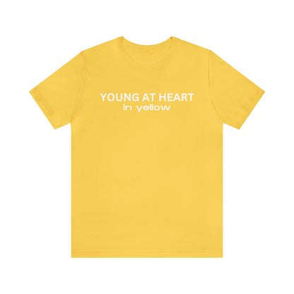 Young at Heart in Yellow Jersey Short Sleeve Tee