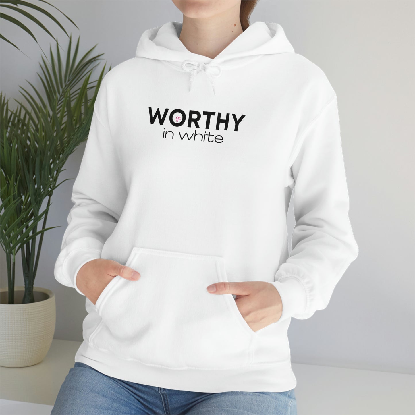 Worthy in White Hoodie