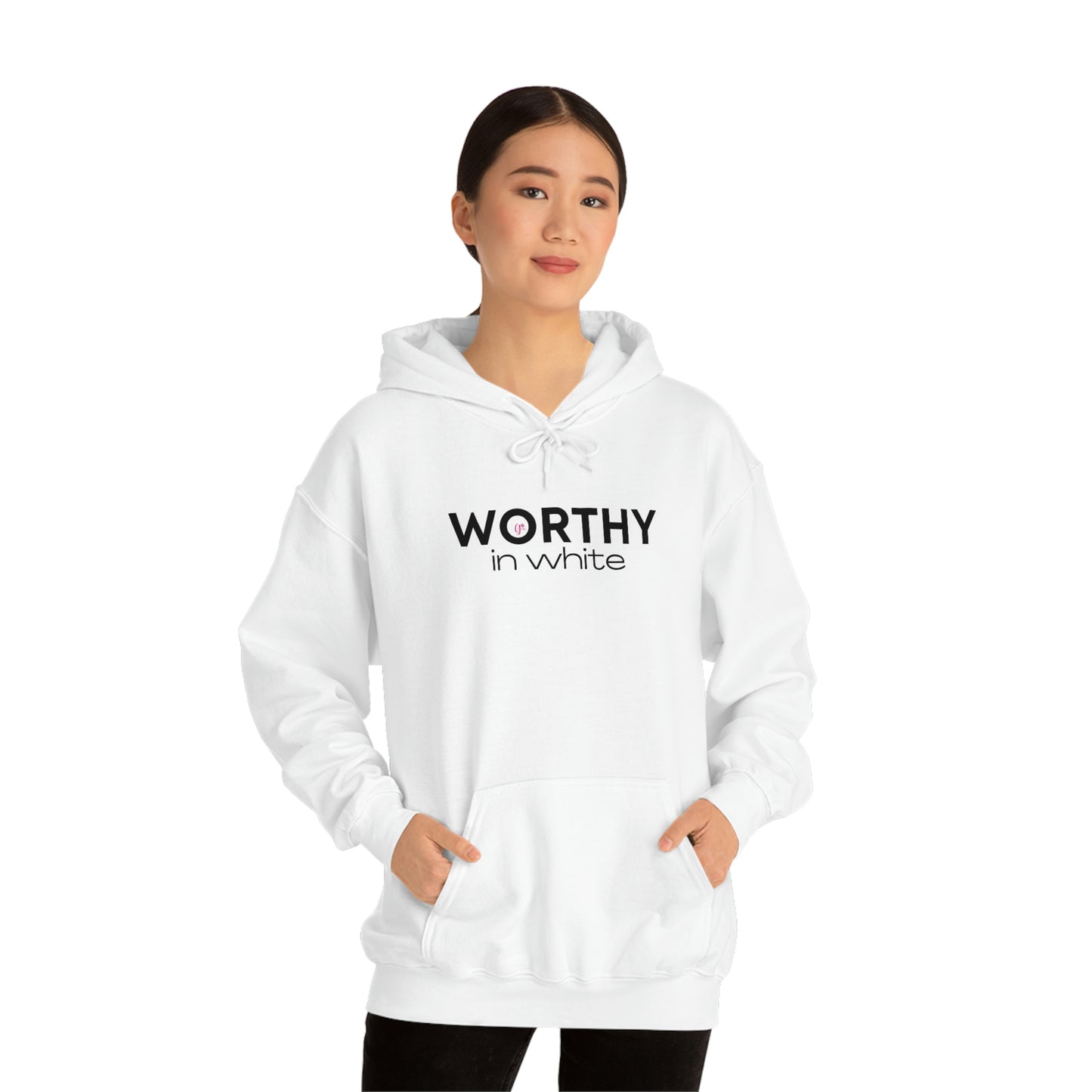 Worthy in White Hoodie