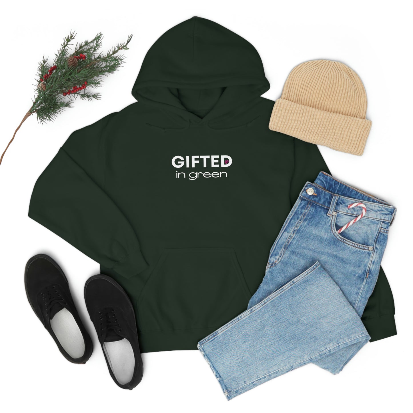 Gifted in Green Hoodie