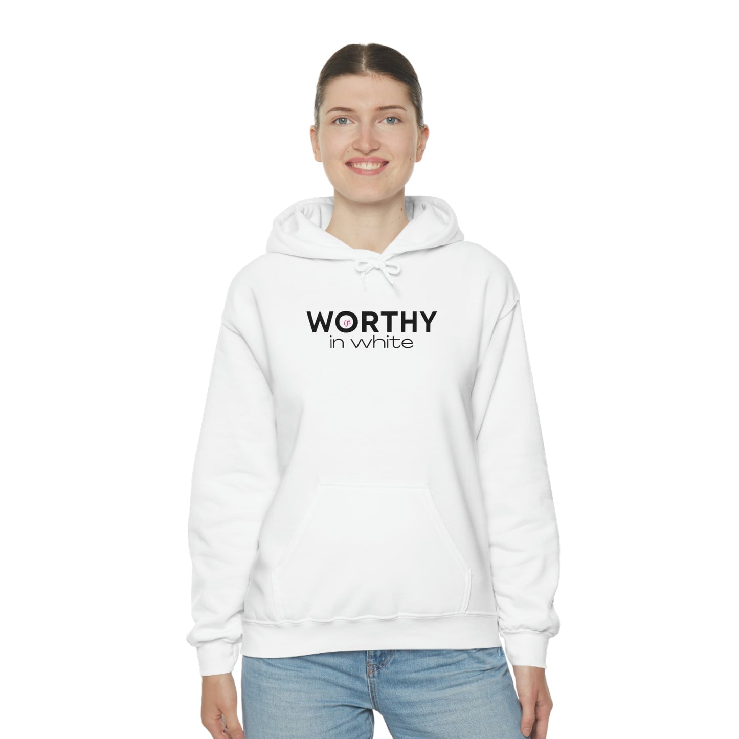 Worthy in White Hoodie